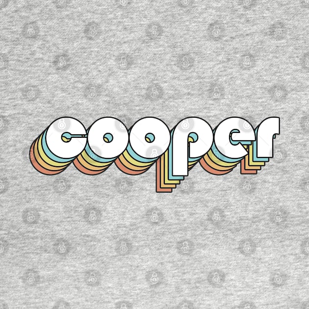 Cooper - Retro Rainbow Typography Faded Style by Paxnotods